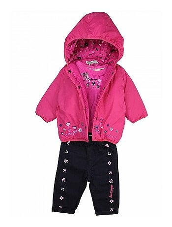Lee Cooper - Conjunto t-shirt e calças com casaco com capuz bebé