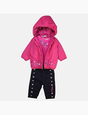 Lee Cooper - Conjunto t-shirt e calças com casaco com capuz bebé