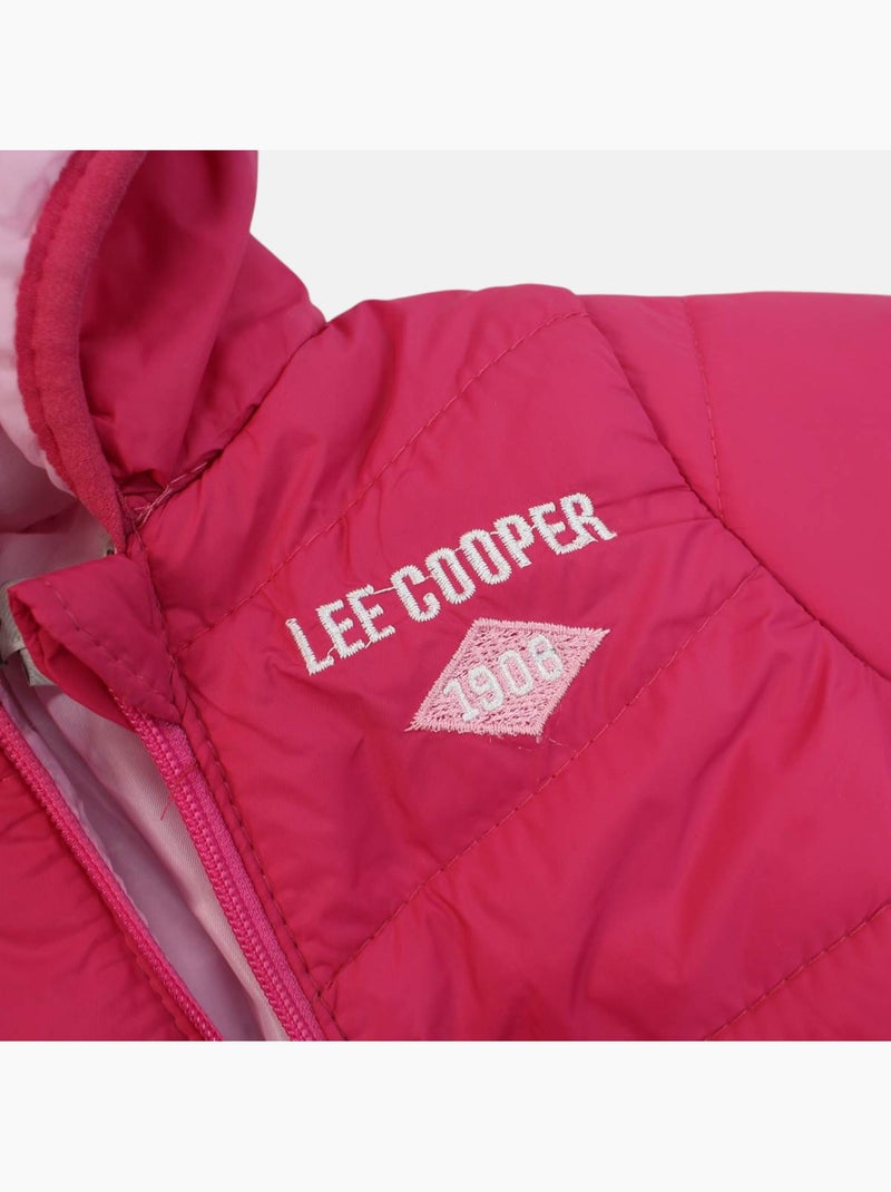 Lee Cooper - Conjunto t-shirt e calças com casaco com capuz bebé Rosa-fúcsia - Kiabi