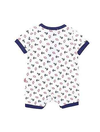 Lee Cooper - Macacão curto de verão menino com padrão âncora e losango