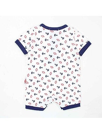 Lee Cooper - Macacão curto de verão menino com padrão âncora e losango