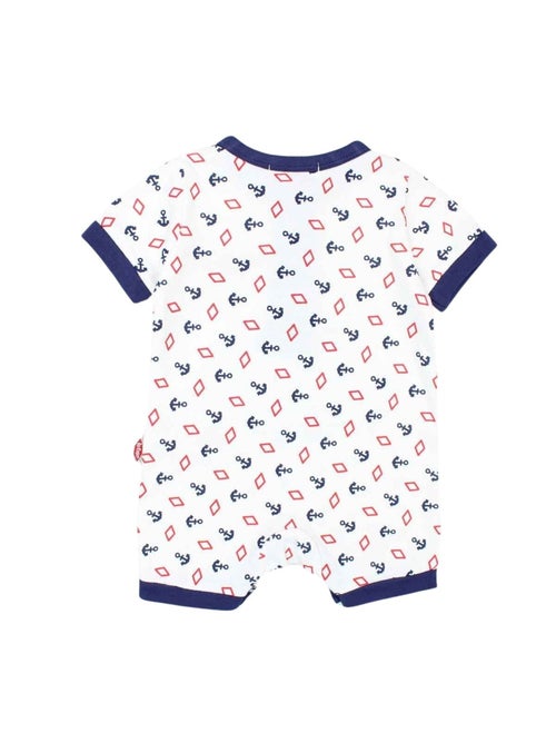 Lee Cooper - Macacão curto de verão menino com padrão âncora e losango - Kiabi Lee Cooper - Macacão curto de verão menino com padrão âncora e losango - Kiabi