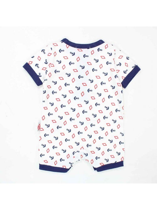 Lee Cooper - Macacão curto de verão menino com padrão âncora e losango - Kiabi Lee Cooper - Macacão curto de verão menino com padrão âncora e losango - Kiabi