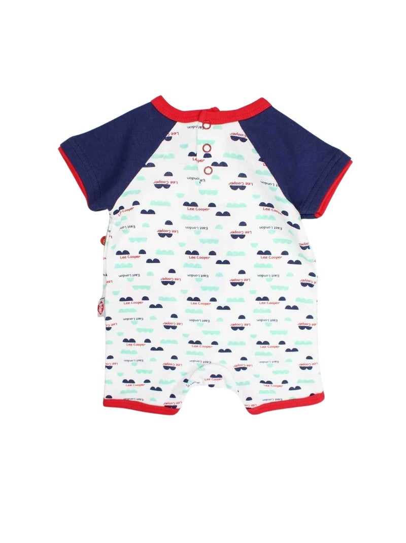 Lee Cooper - Macacão curto de verão menino com padrão e texto Azul - Kiabi