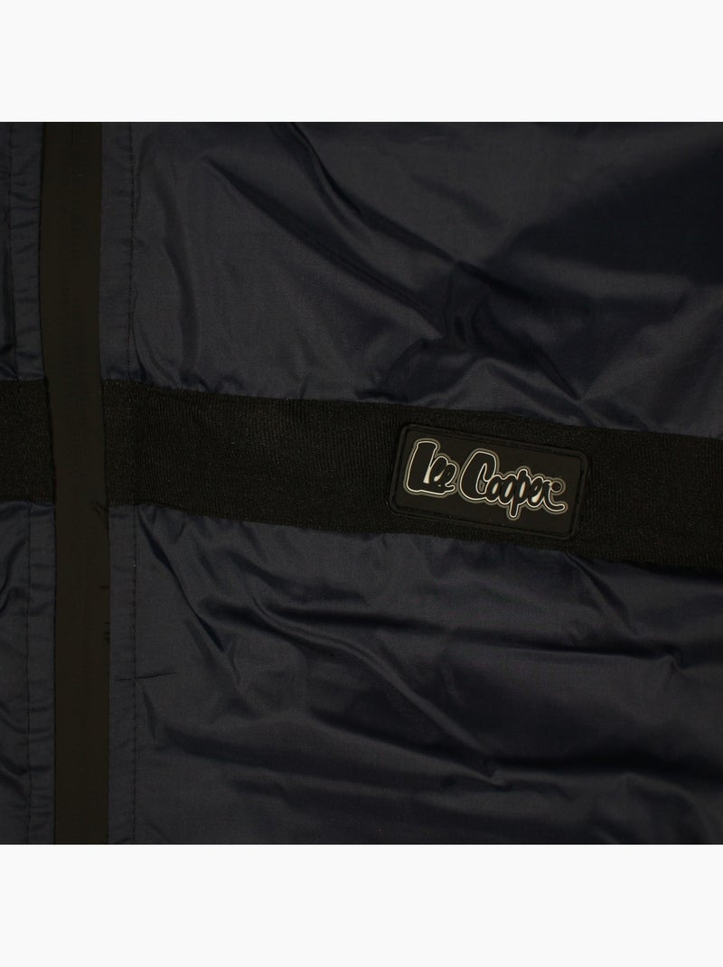 Lee cooper - parka com fecho de correr e capuz com acabamento em pele sintética Azul-marinho - Kiabi