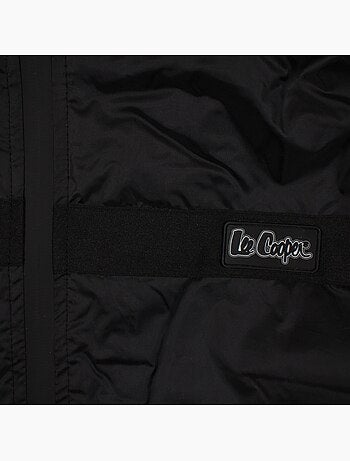 Lee cooper - parka com fecho de correr e capuz com acabamento em pele sintética