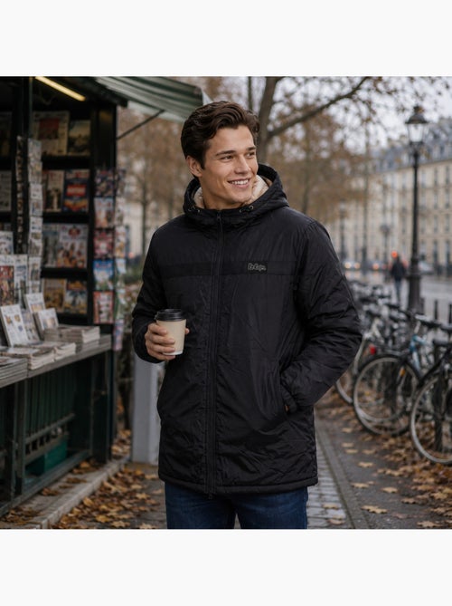 Lee cooper - parka com fecho de correr e capuz com acabamento em pele sintética - Kiabi Lee cooper - parka com fecho de correr e capuz com acabamento em pele sintética - Kiabi