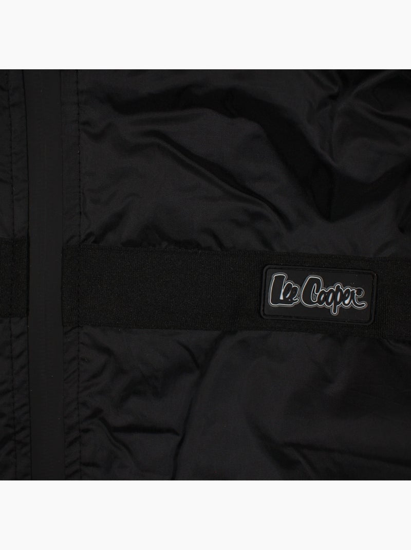 Lee cooper - parka com fecho de correr e capuz com acabamento em pele sintética Preto - Kiabi