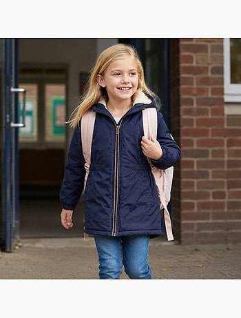 Lee cooper - parka infantil para menina