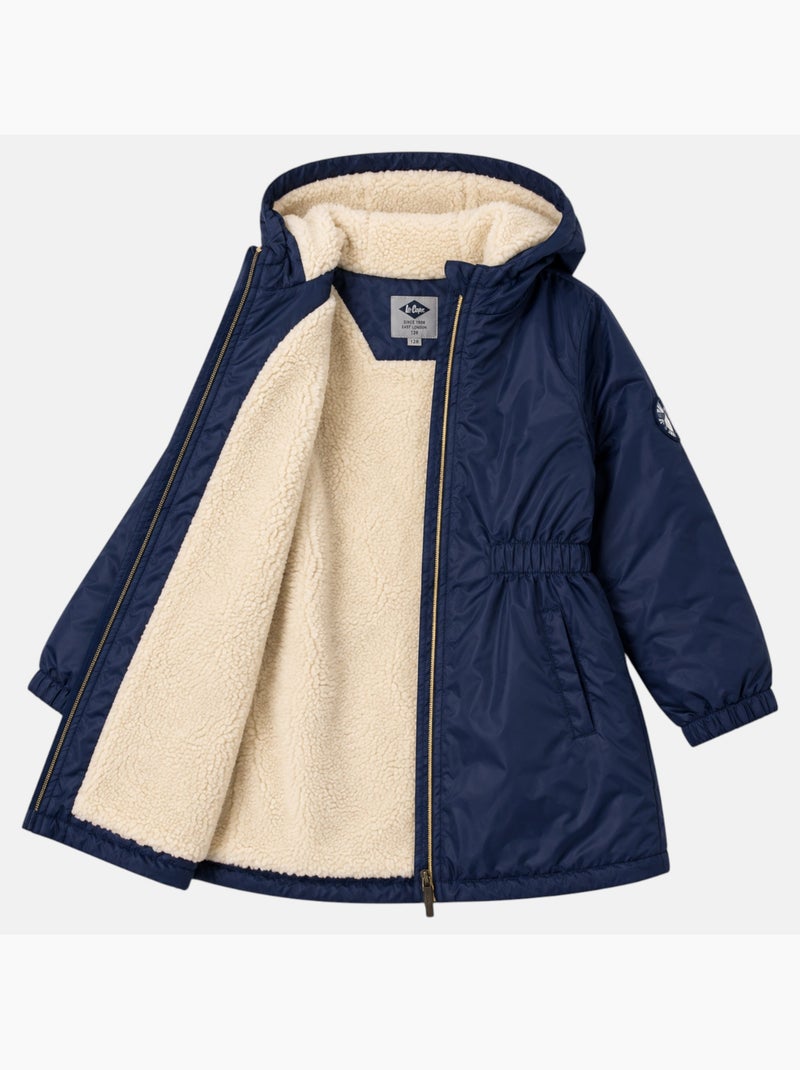 Lee cooper - parka infantil para menina Azul-marinho - Kiabi