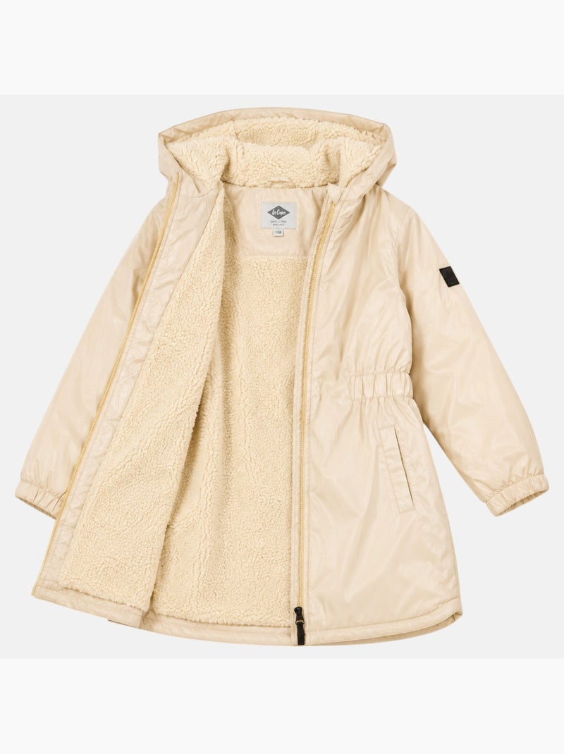 Lee cooper - parka infantil para menina Ecru - Kiabi