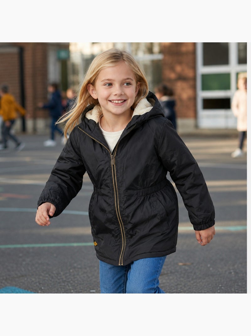 Lee cooper - parka infantil para menina Preto - Kiabi