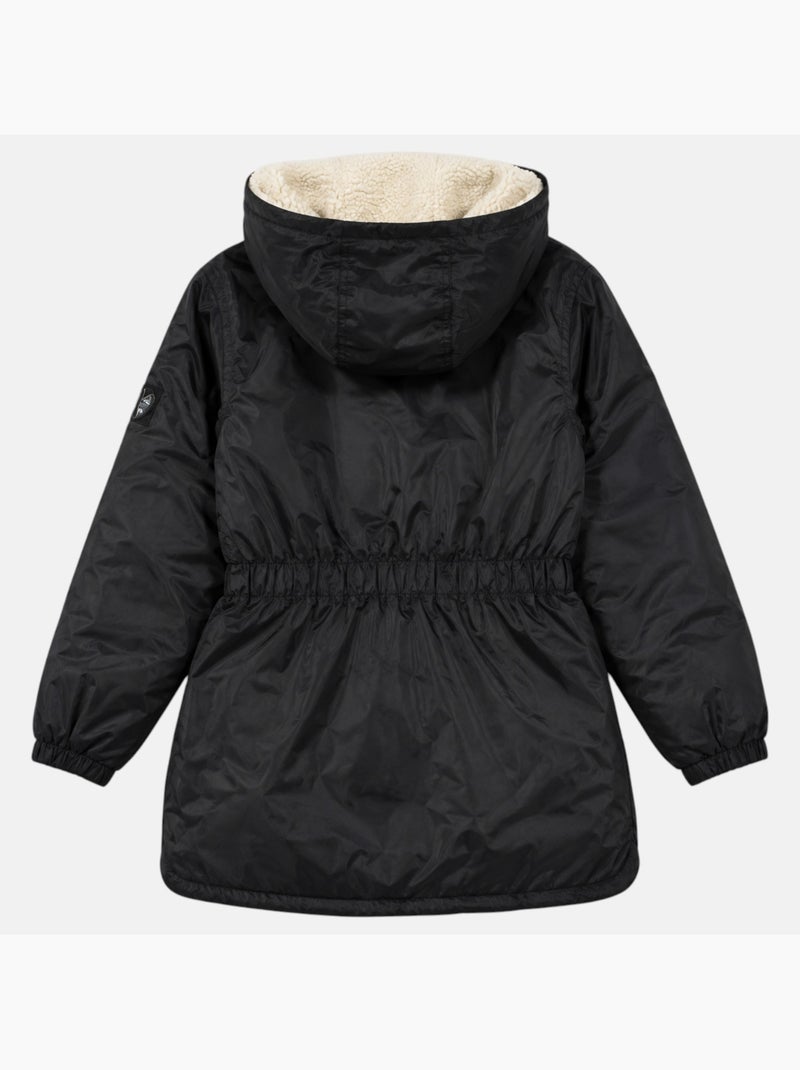 Lee cooper - parka infantil para menina Preto - Kiabi