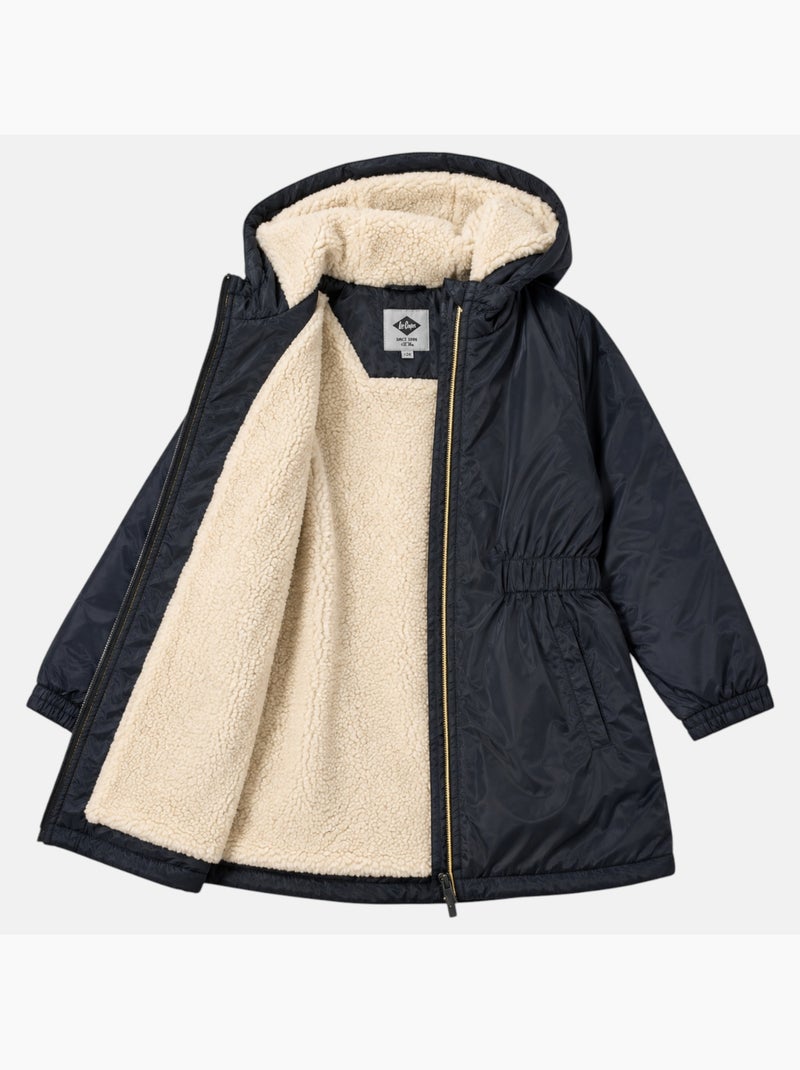 Lee cooper - parka infantil para menina Preto - Kiabi