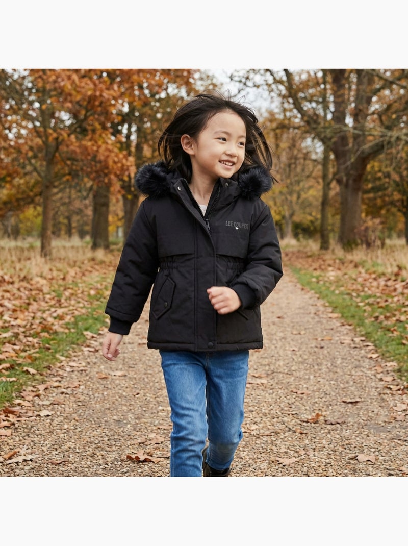 Lee Cooper - Parka menina estampada Preto - Kiabi