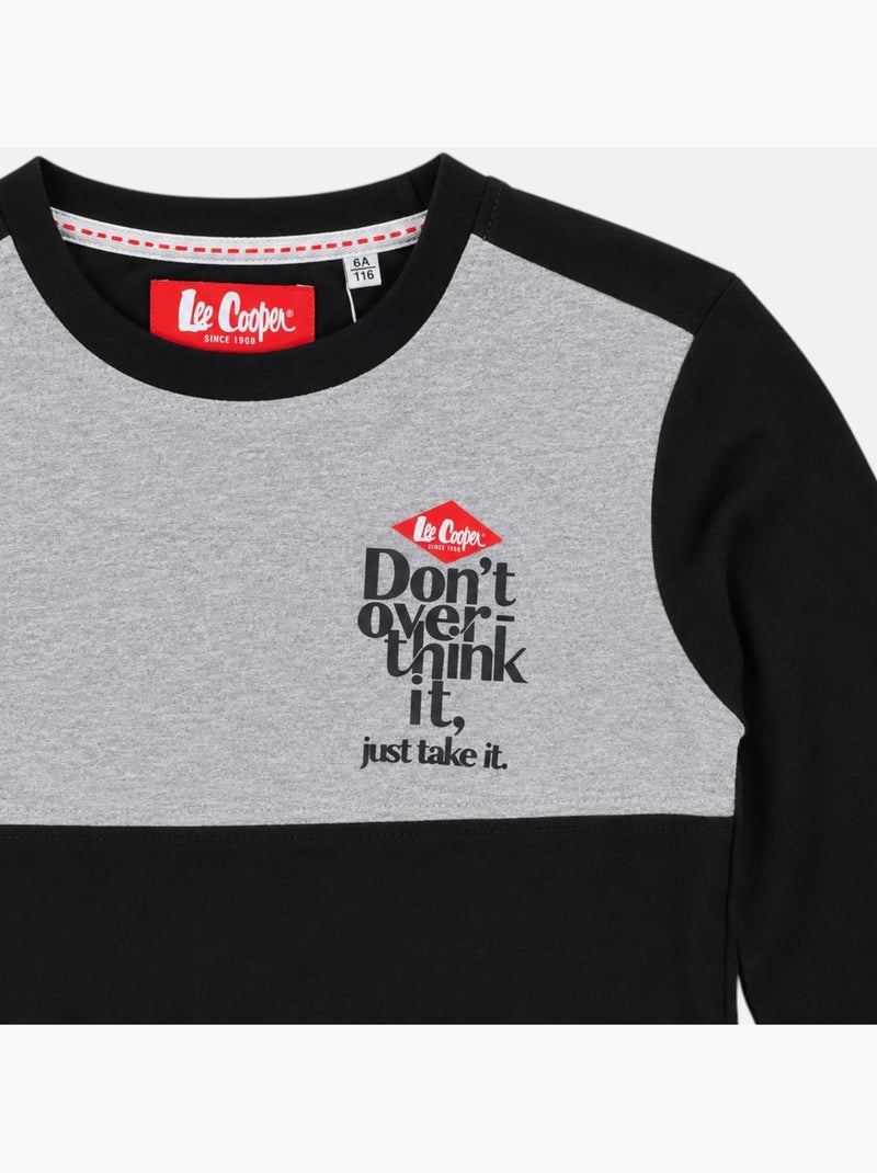 Lee cooper - pijama com inserções contrastantes, mangas compridas Cinza - Kiabi
