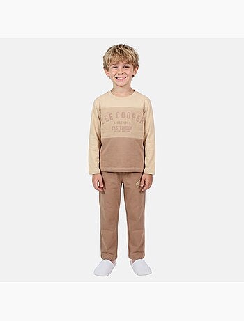 Lee cooper - pijama estampado com inserções, mangas compridas