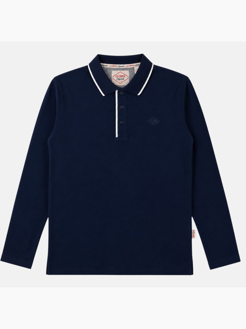 Lee Cooper - Polo homem  de manga comprida Azul-marinho - Kiabi
