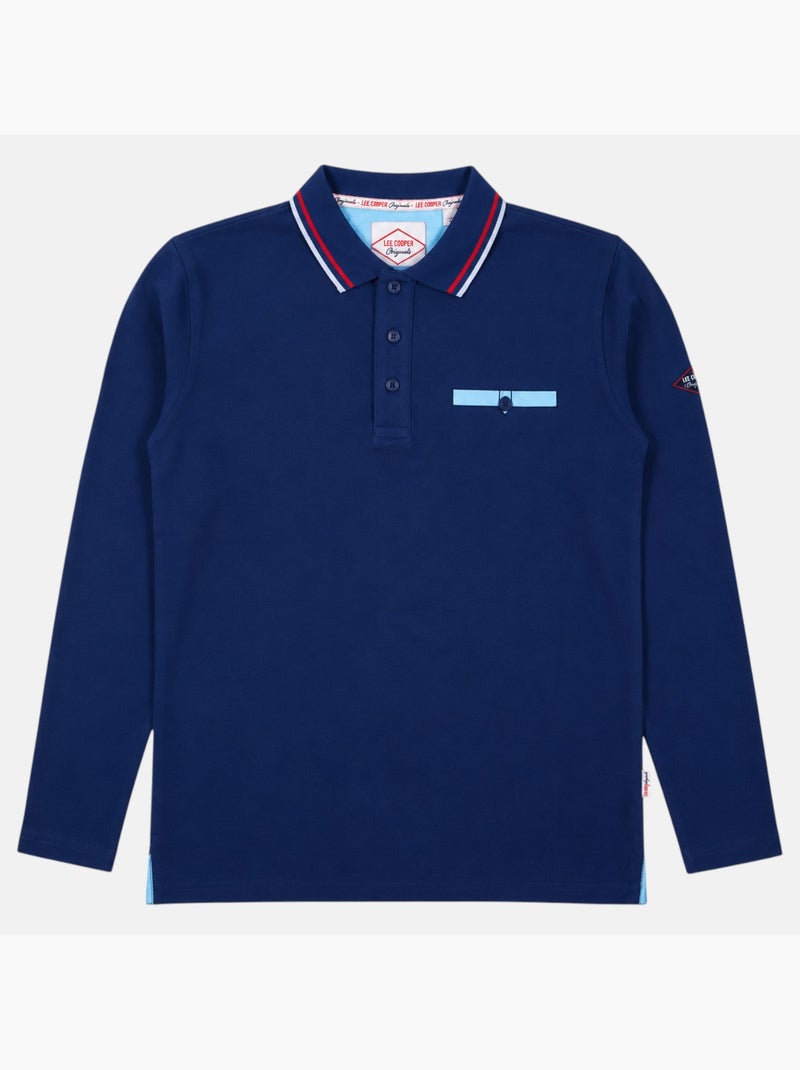 Lee Cooper - Polo homem  de manga comprida Azul-marinho - Kiabi