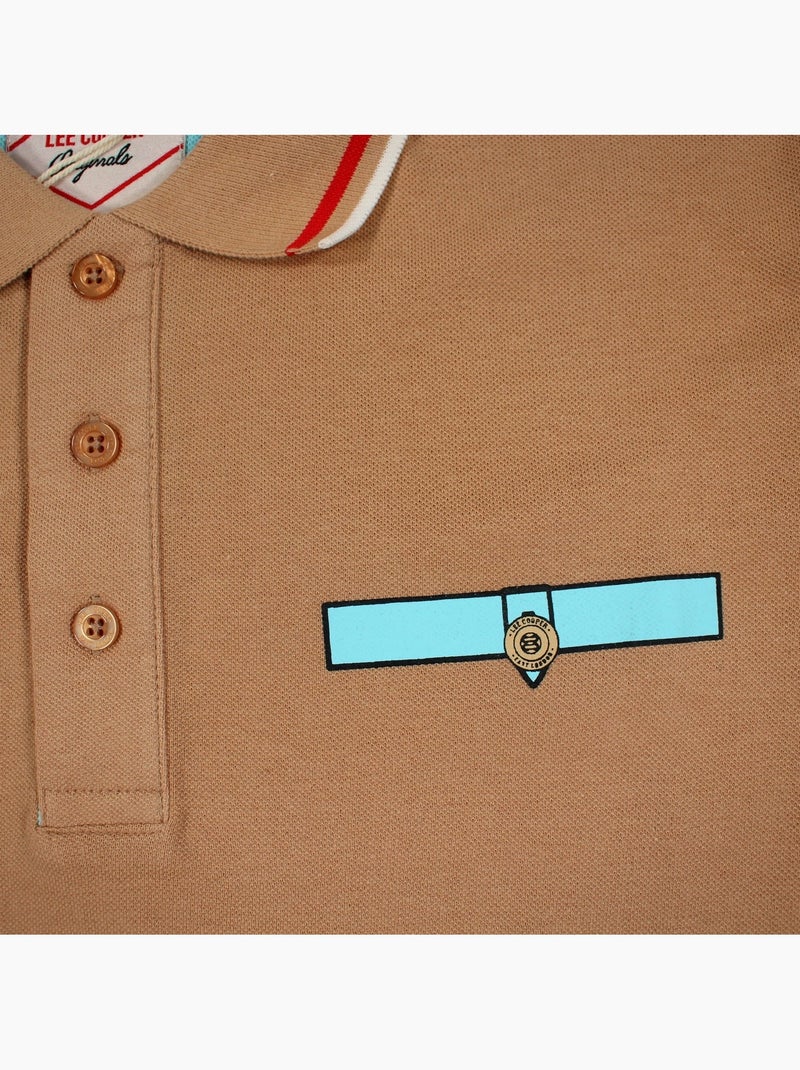 Lee Cooper - Polo homem  de manga comprida Bege - Kiabi