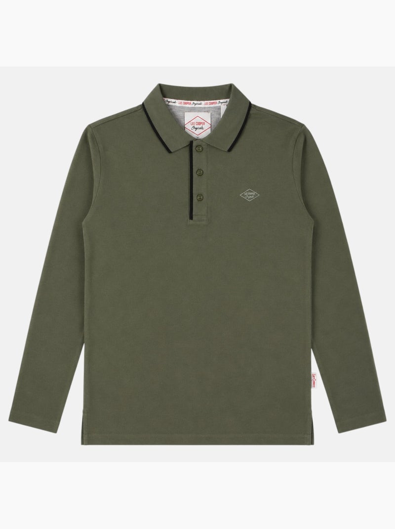 Lee Cooper - Polo homem  de manga comprida Cáqui - Kiabi