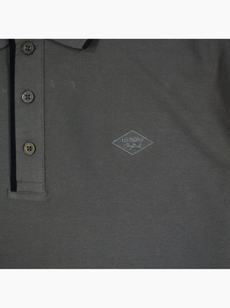Lee Cooper - Polo homem  de manga comprida Cáqui - Kiabi