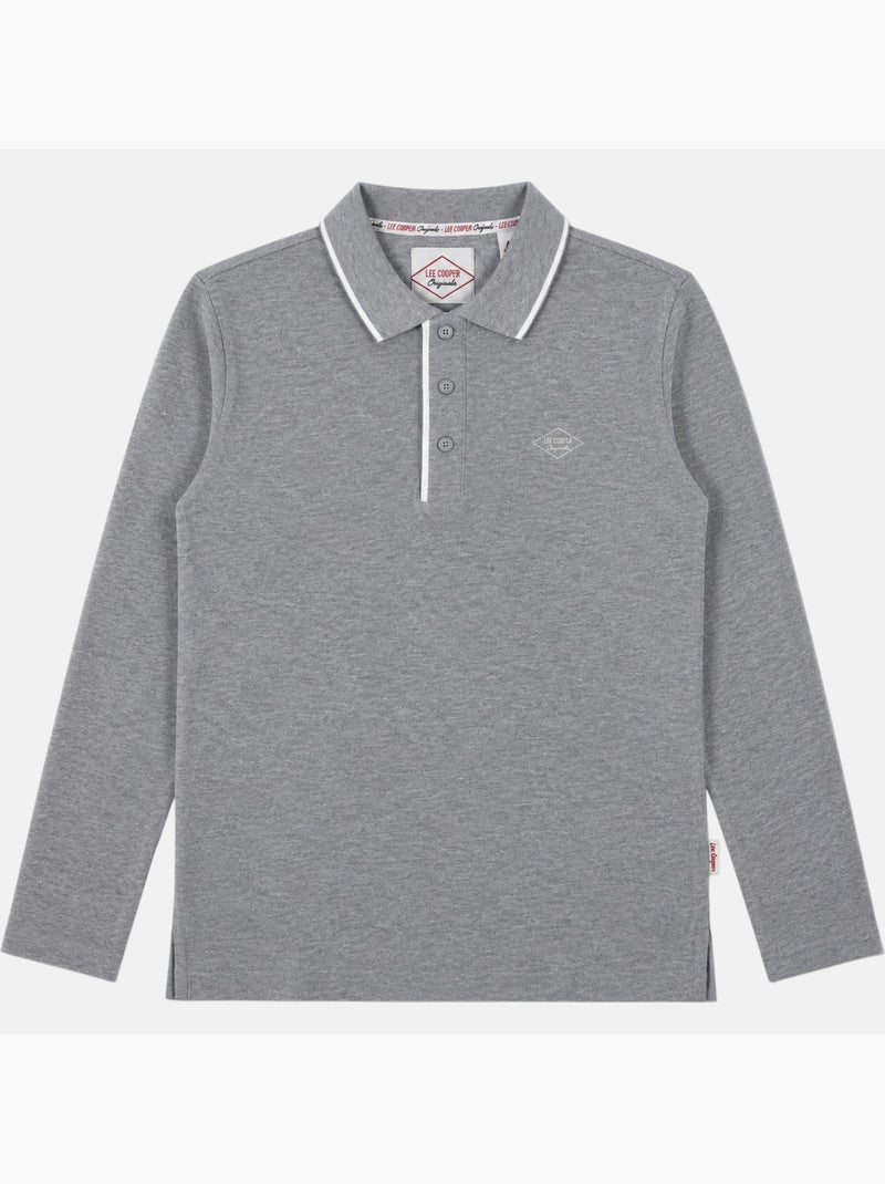 Lee Cooper - Polo homem  de manga comprida Cinza - Kiabi