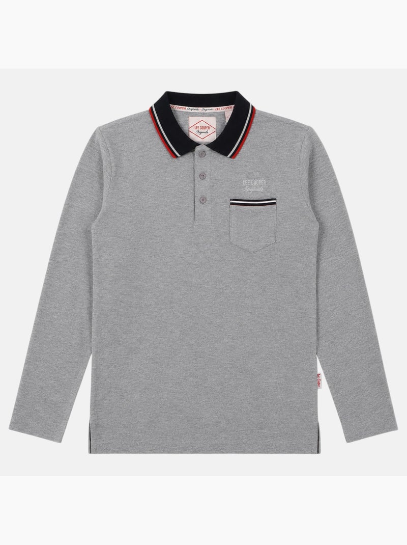 Lee Cooper - Polo homem  de manga comprida Cinza - Kiabi