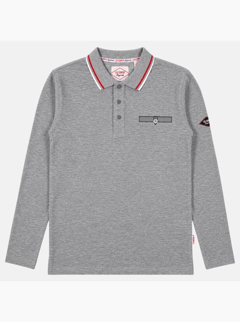 Lee Cooper - Polo homem  de manga comprida Cinza - Kiabi