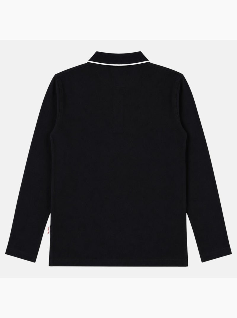 Lee Cooper - Polo homem  de manga comprida Preto - Kiabi