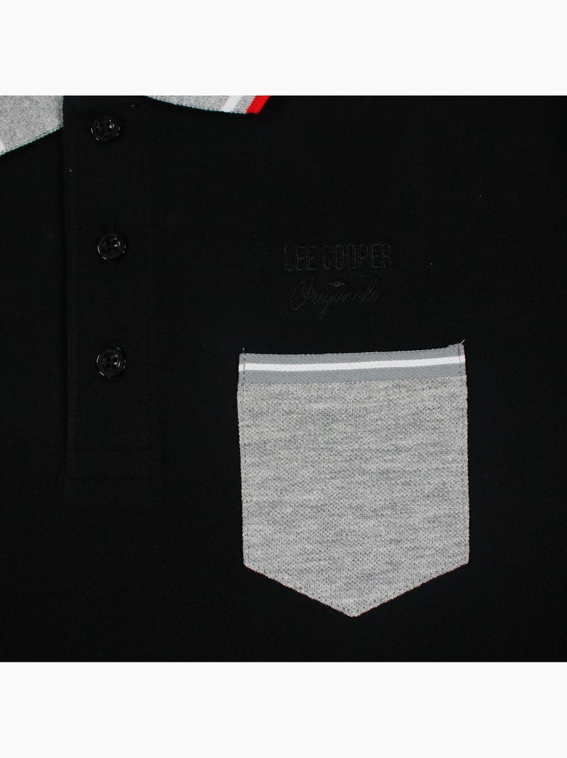 Lee Cooper - Polo homem  de manga comprida Preto - Kiabi