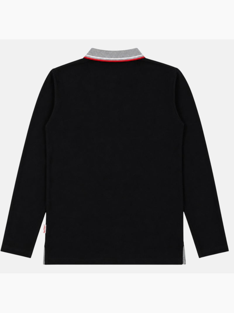 Lee Cooper - Polo homem  de manga comprida Preto - Kiabi