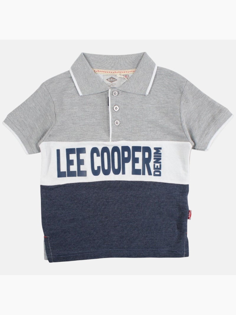 Lee Cooper - Polo manga curta menino estampado Azul-marinho - Kiabi
