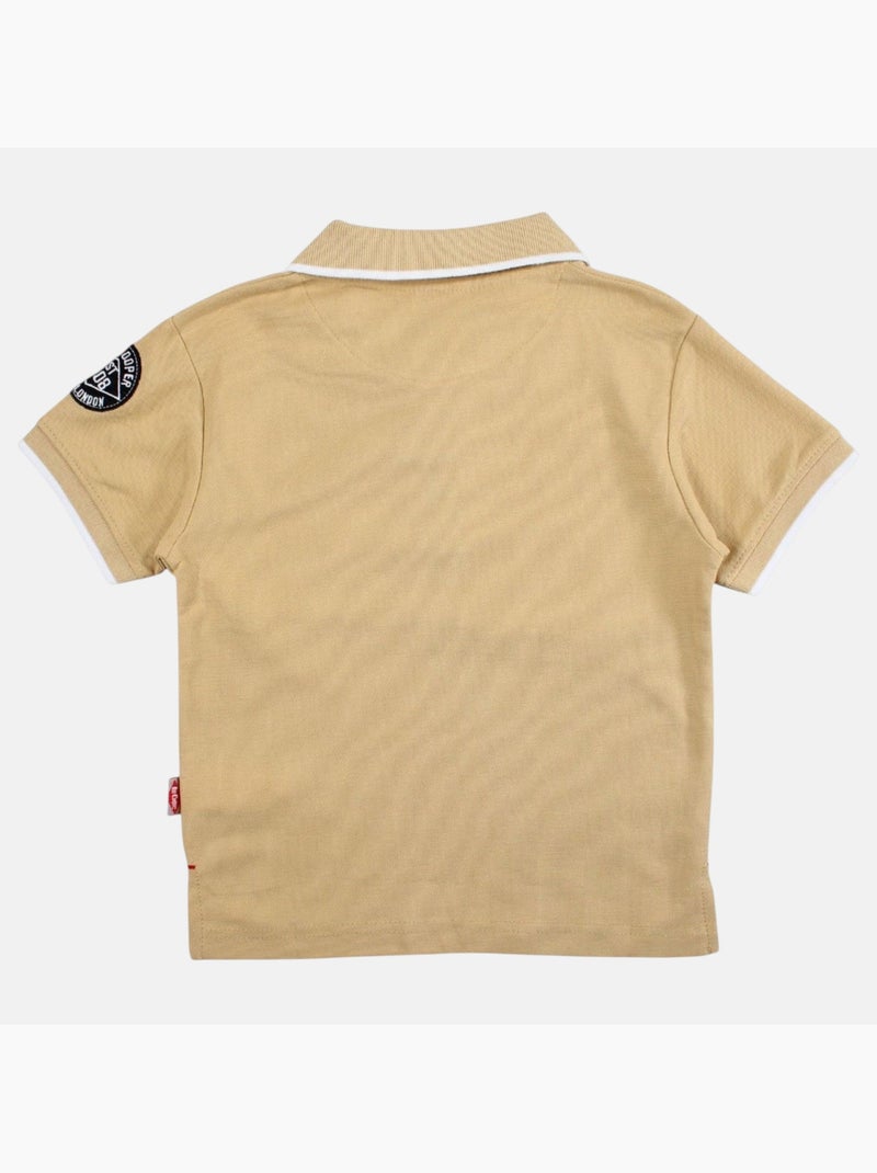 Lee Cooper - Polo manga curta menino estampado Bege - Kiabi