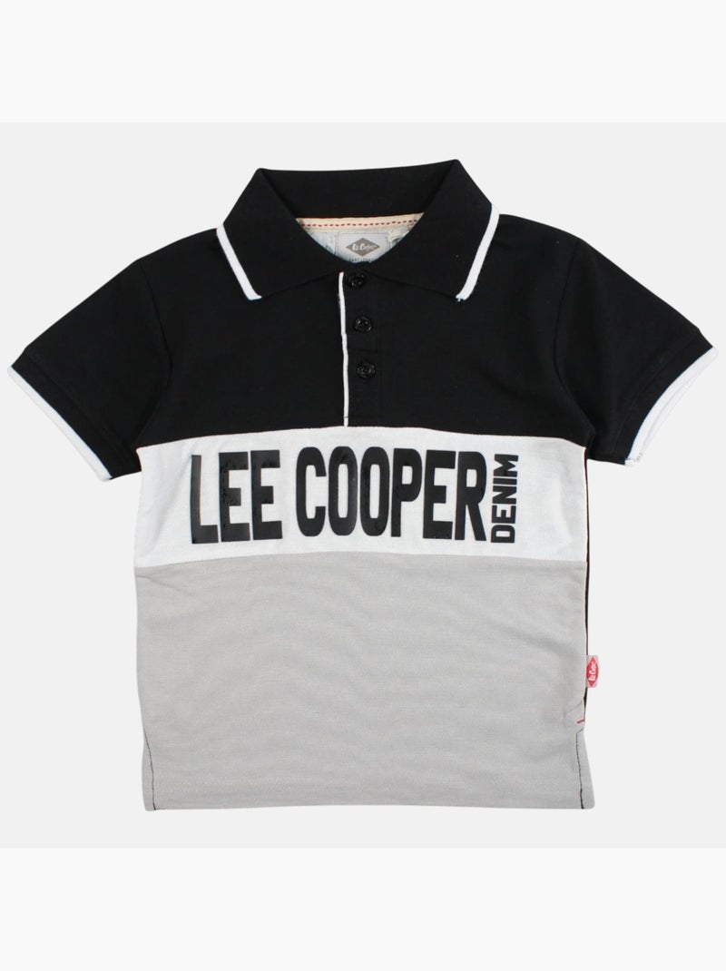 Lee Cooper - Polo manga curta menino estampado Cinza - Kiabi