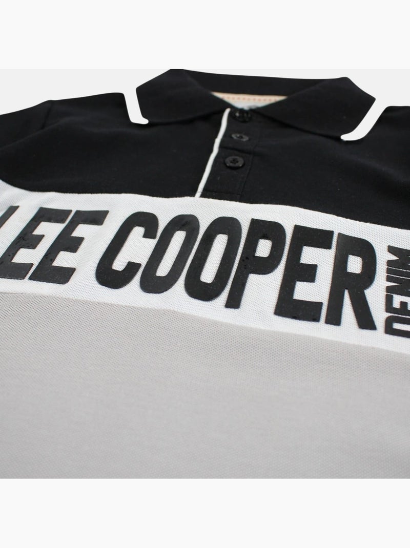 Lee Cooper - Polo manga curta menino estampado Cinza - Kiabi