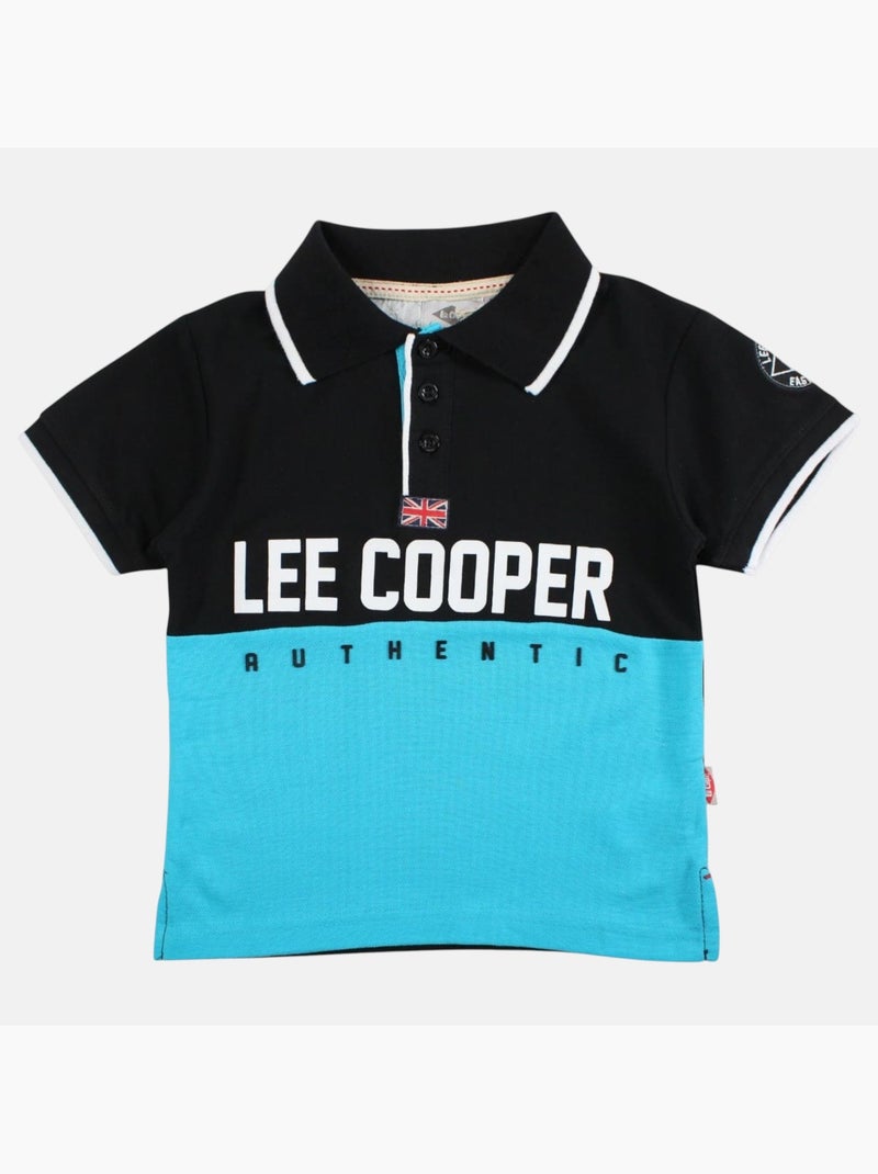 Lee Cooper - Polo manga curta menino estampado Preto - Kiabi