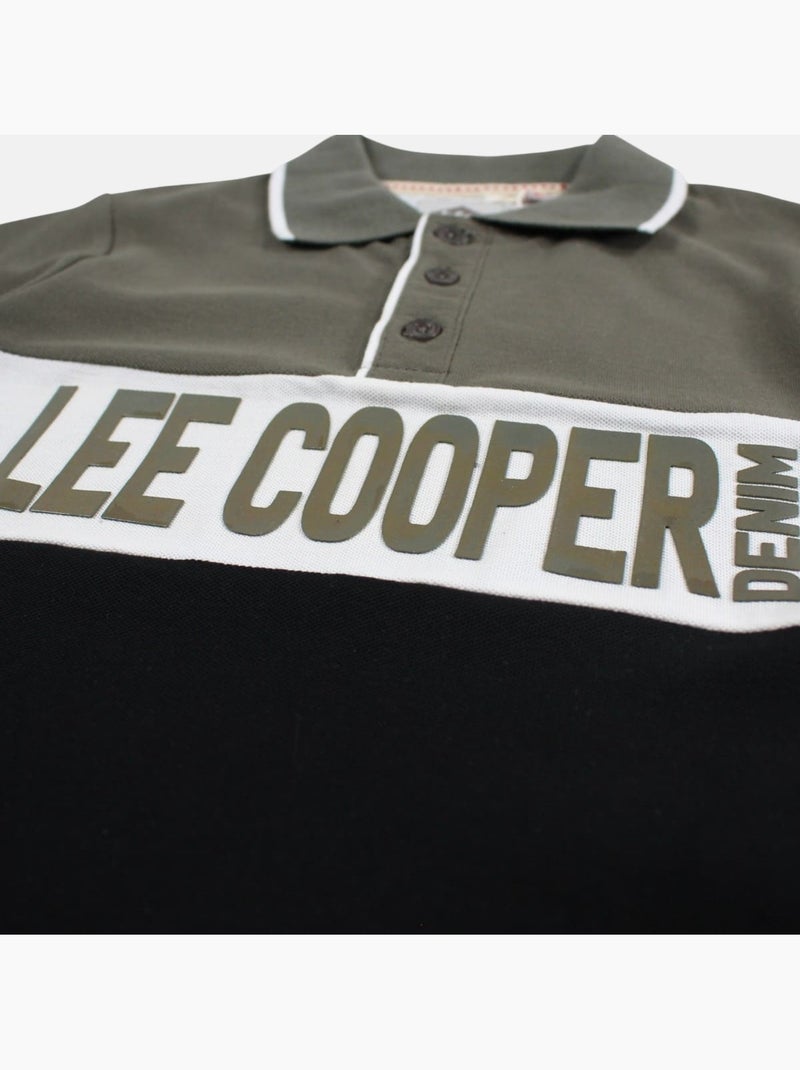 Lee Cooper - Polo manga curta menino estampado Preto - Kiabi