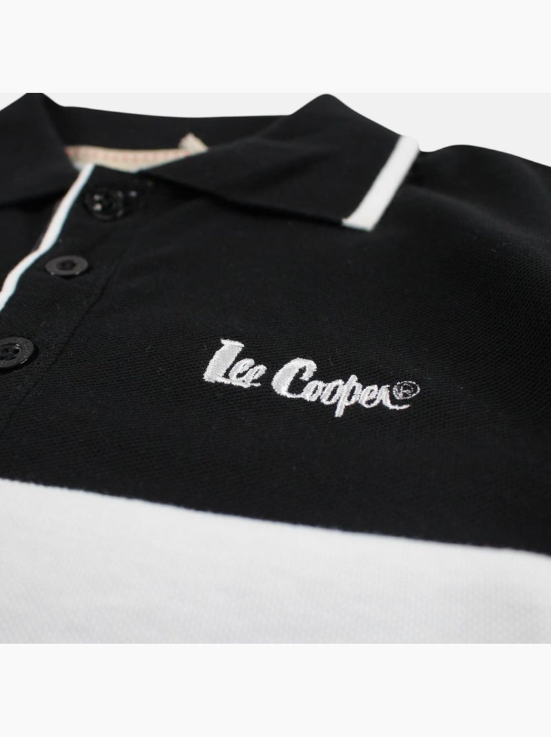 Lee Cooper - Polo manga curta menino estampado Preto - Kiabi