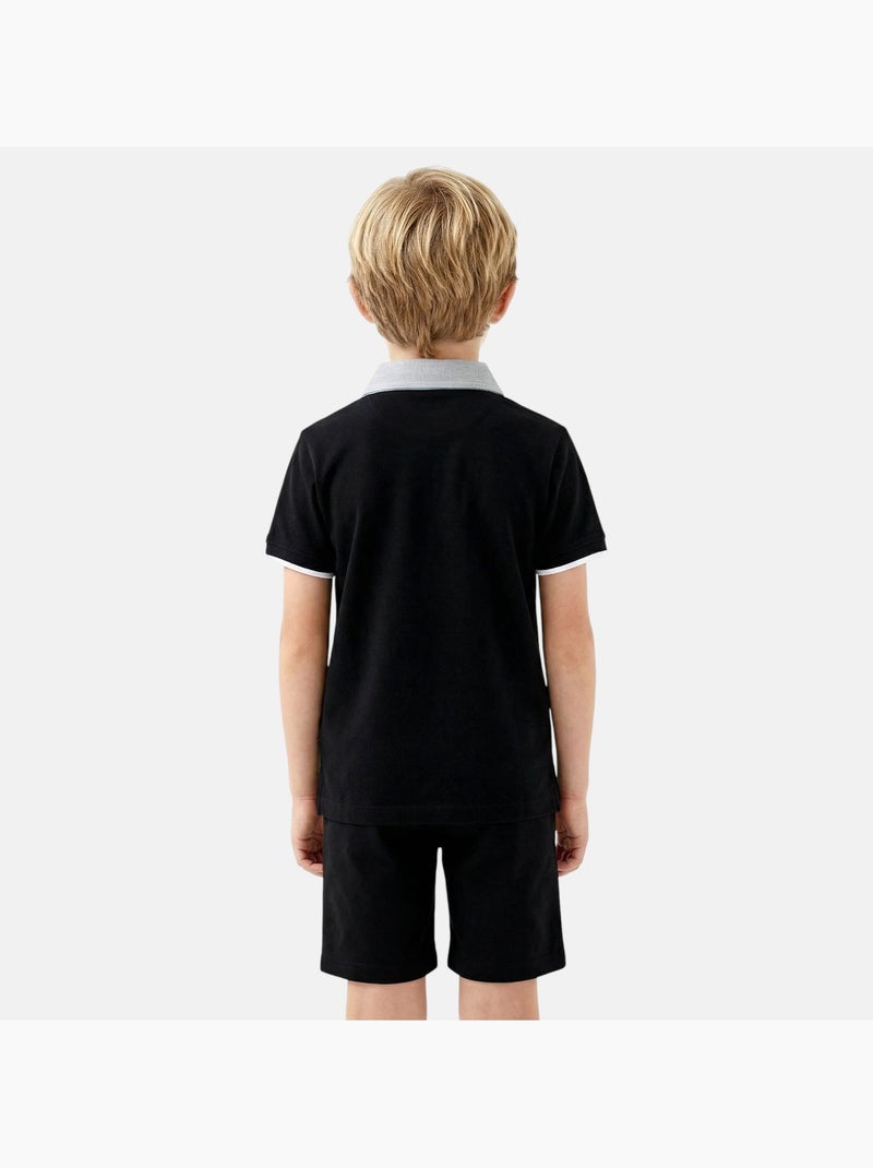 Lee Cooper - Polo manga curta  menino Preto - Kiabi