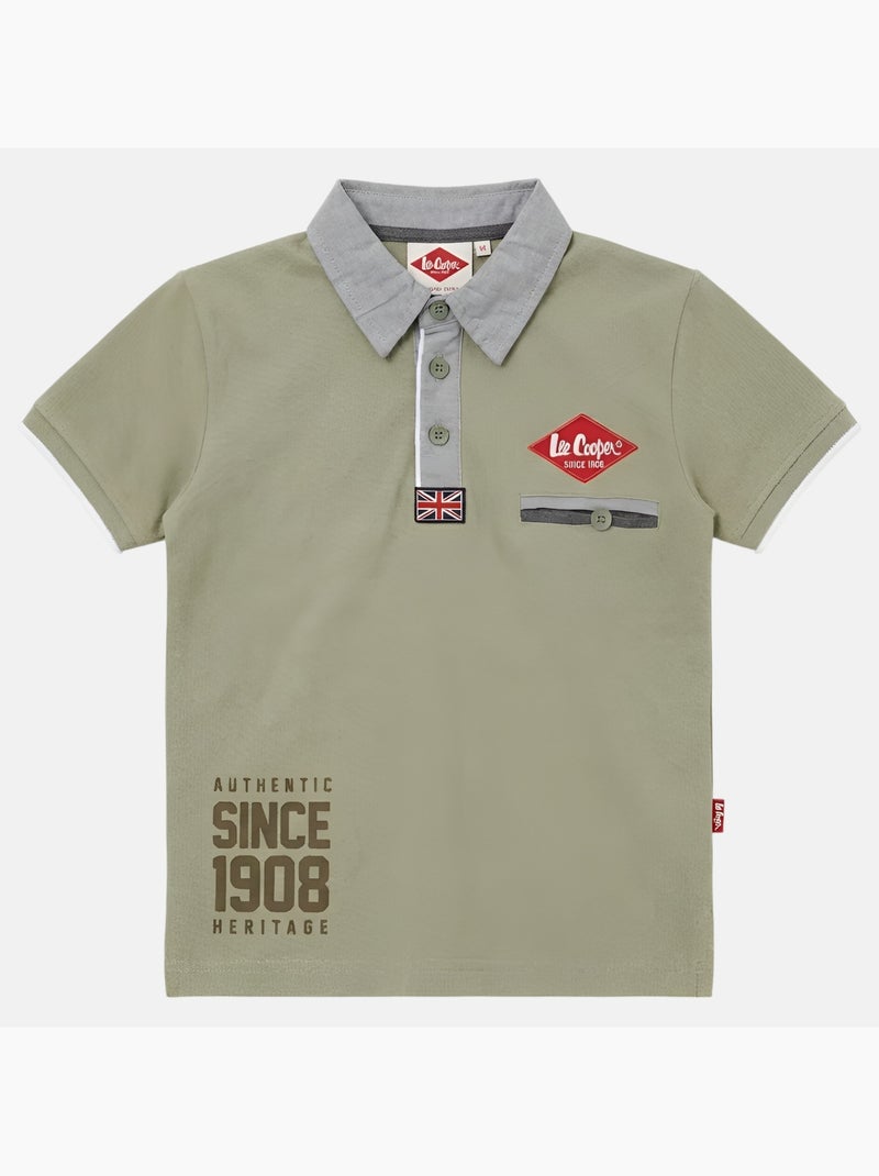 Lee Cooper - Polo manga curta  menino Verde - Kiabi