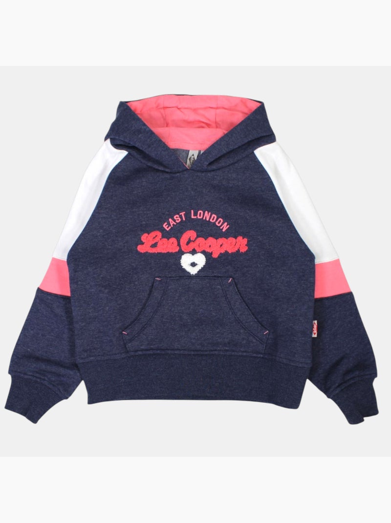 Lee Cooper - Sweat com capuz menina estampado Azul-marinho - Kiabi