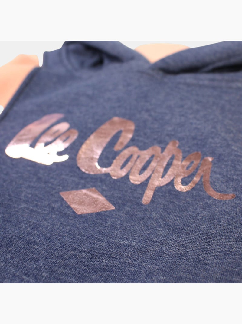 Lee Cooper - Sweat com capuz menina estampado Azul-marinho - Kiabi