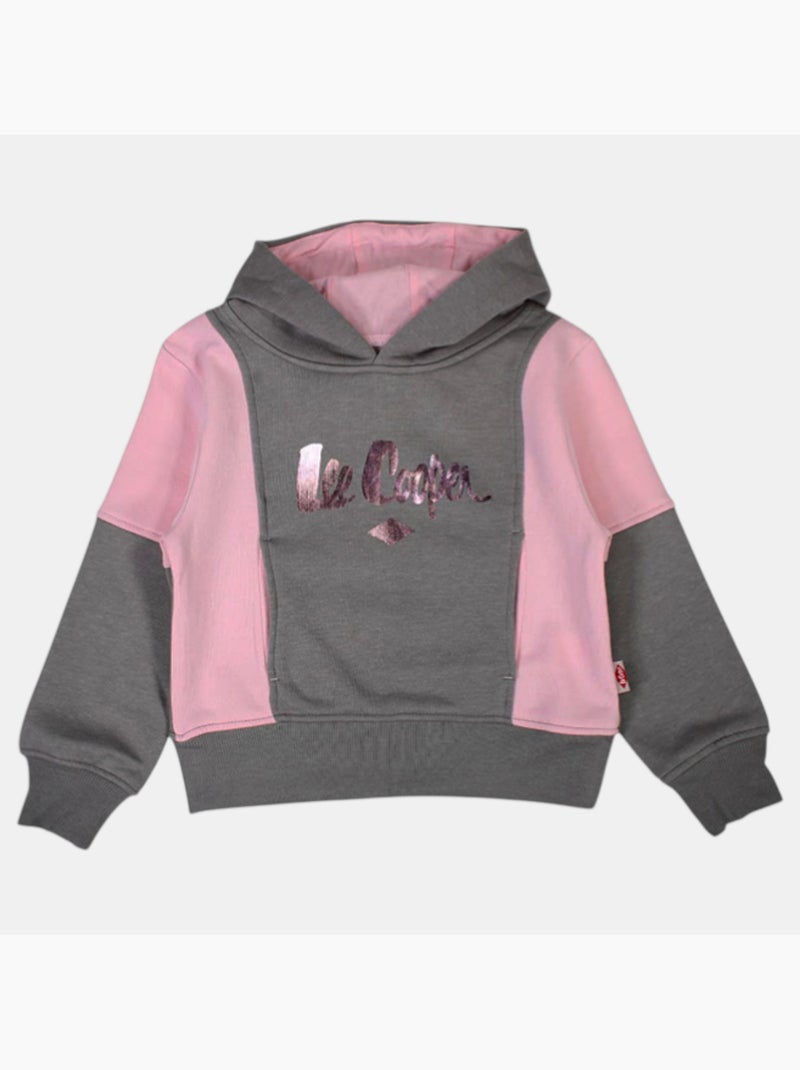 Lee Cooper - Sweat com capuz menina estampado Cinza - Kiabi