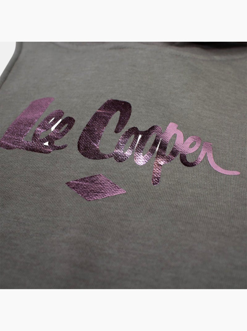 Lee Cooper - Sweat com capuz menina estampado Cinza - Kiabi