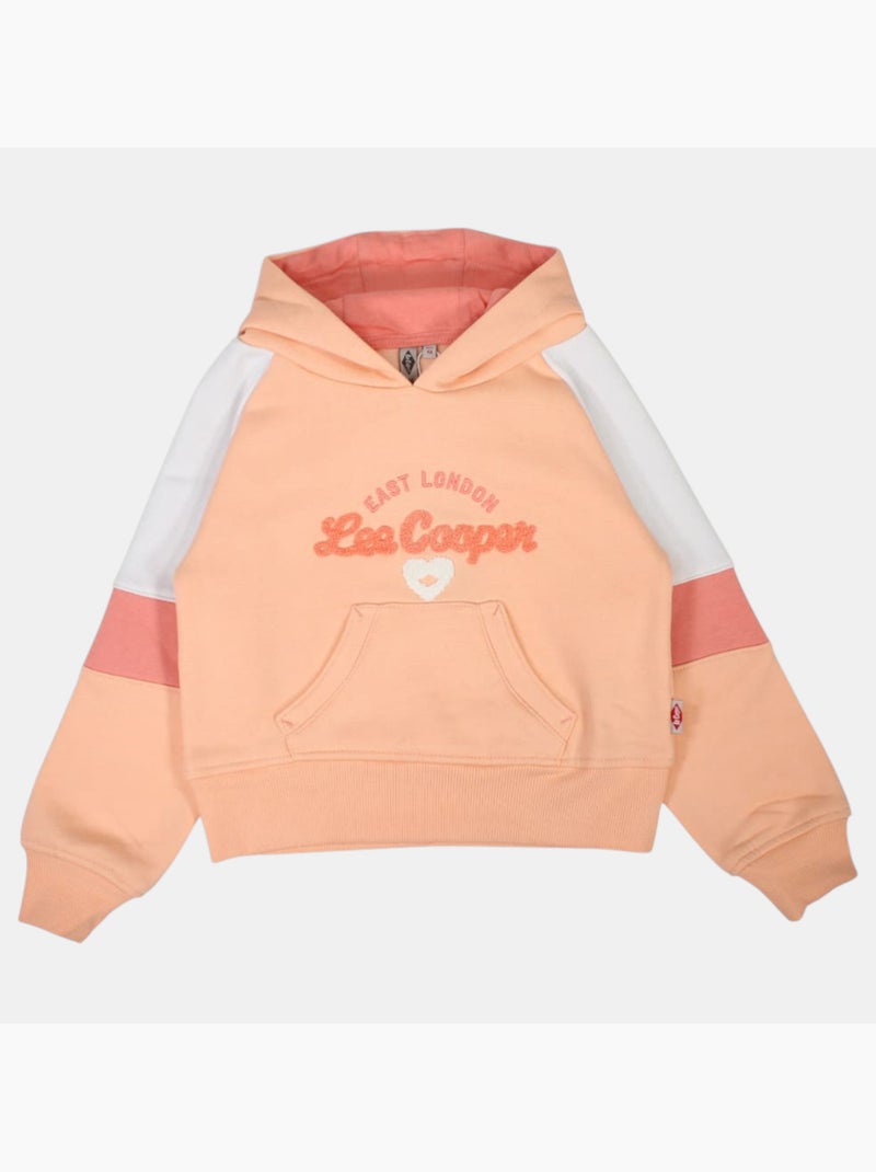 Lee Cooper - Sweat com capuz menina estampado Rosa - Kiabi