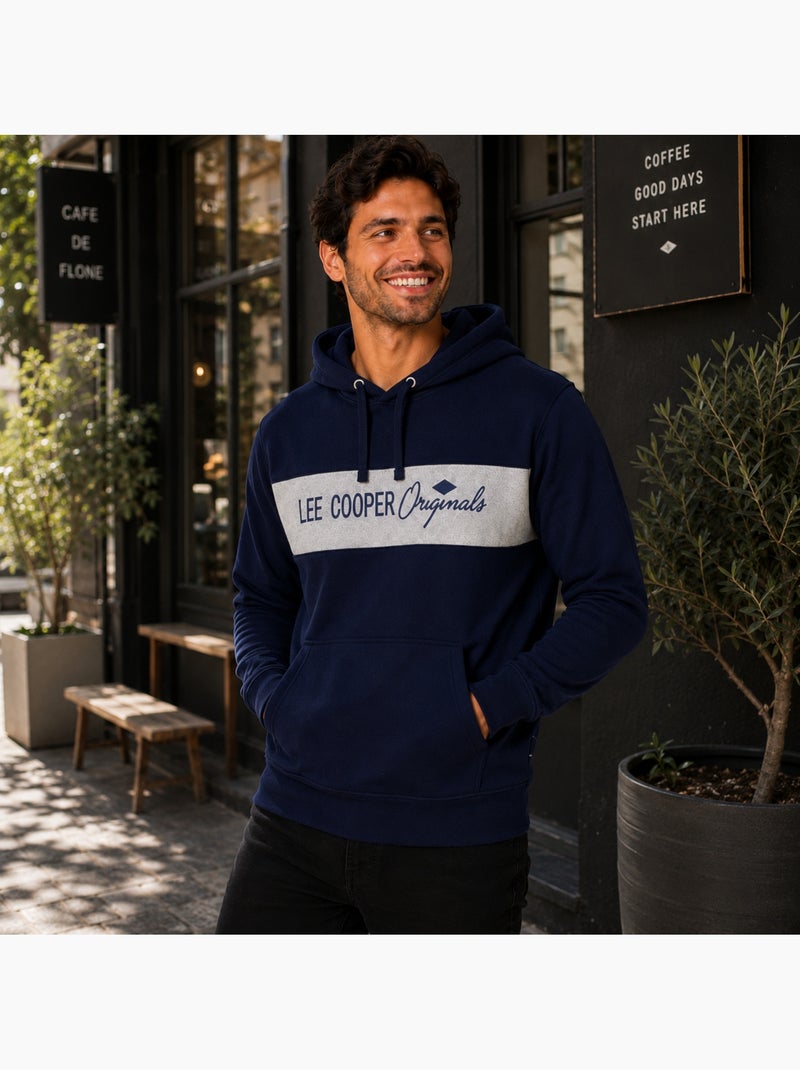 Lee cooper - sweatshirt com capuz para homem  desenvolvido para proporcionar conforto e um estilo de Azul-marinho - Kiabi