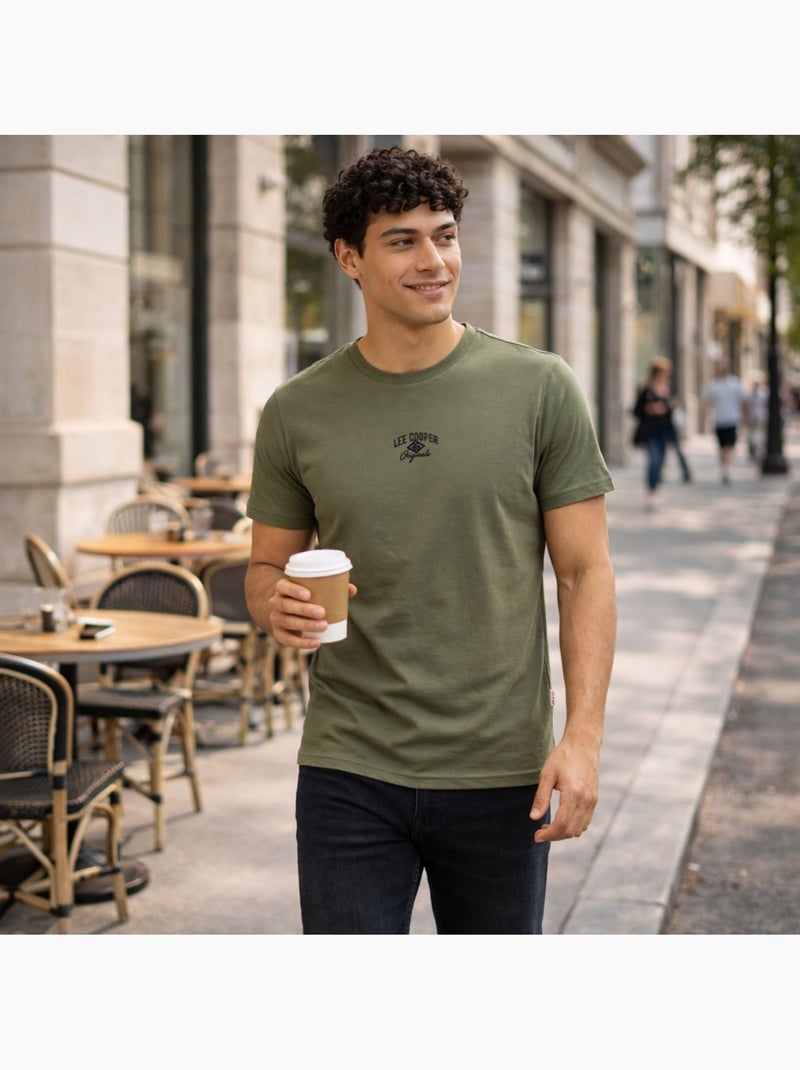 Lee Cooper - T shirt homem  de manga curta Cáqui - Kiabi