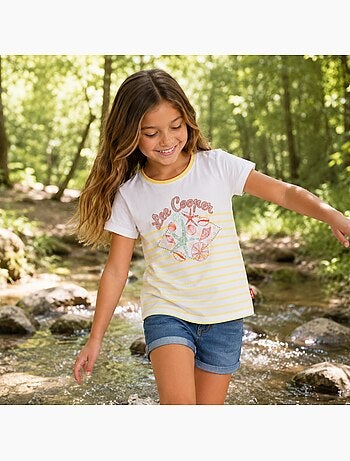 Lee Cooper - T-shirt manga curta menina