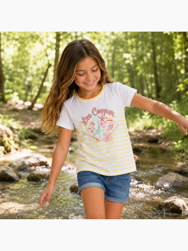 Lee Cooper - T-shirt manga curta menina Amarelo - Kiabi